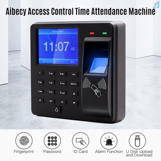 Aibecy Access Control Time Attendance Machine Fingerprint/Password/ID Card Recognition Time Clock with 2.4 Inch Display S