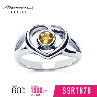 Memorine Jewelry แหวนเงินแท้ 925 ฝัง Citrine : SSR1878