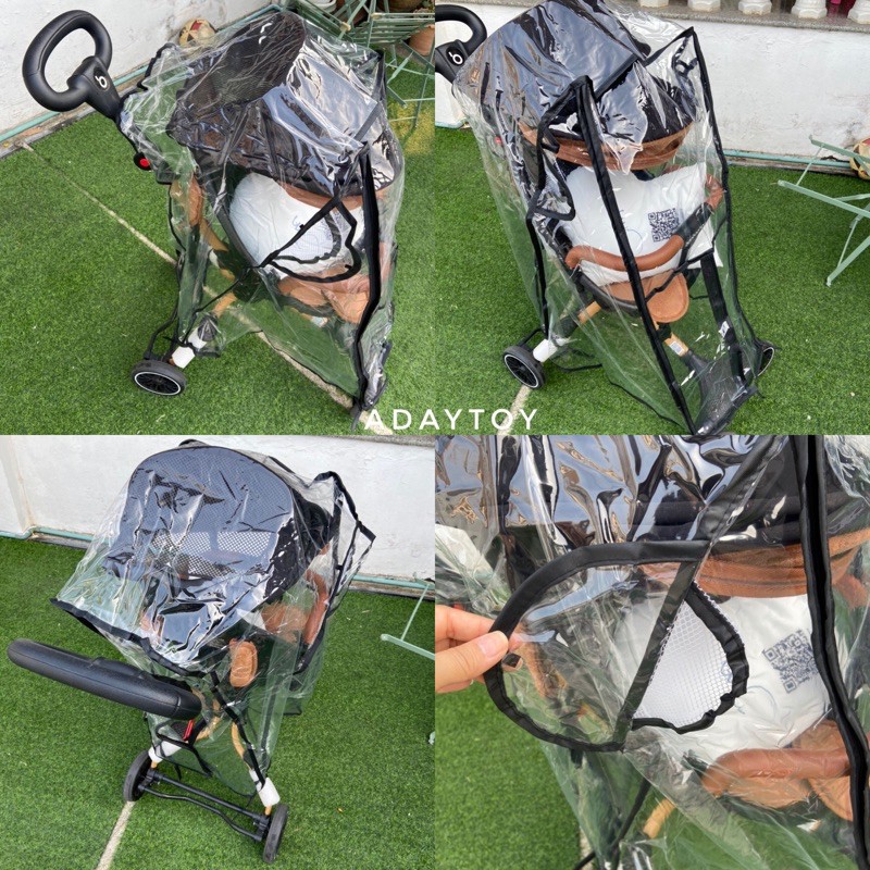 🔥พร้อมส่งในไทย❤️EVA คลุมรถเข็น พลาสติกคลุมรถเข็น V18 V5 V8 T18 แบบในภาพ มีตาข่ายระบายอากาศ2ข้าง