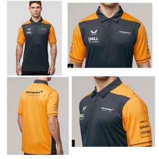 เสื้อโปโลแขนสั้น แบบแห้งเร็ว ลาย F1 McLaren สําหรับผู้ชาย 2022