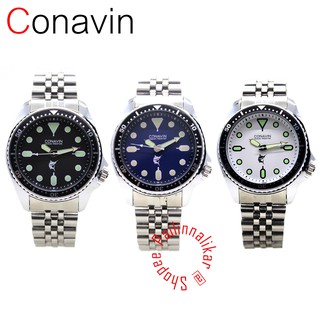 Conavin Watch (Five) นาฬิกาสุภาพบุรุษ-สุภาพสตรี สาย Stainless Steel ตัวเรือน Stainless Steel ระบบเข็ม