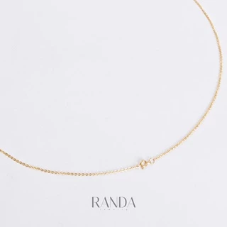 Randa สร้อยคอลายโซ่ ตะขอห่วงกลม หนา 1.2 และ 1.5 mm สีเงิน สีพิ้งโกล สีทอง สแตนเลสแท้ โดนสารเคมีได้ ไม่ลอก ไม่ดำ ของขวัญ