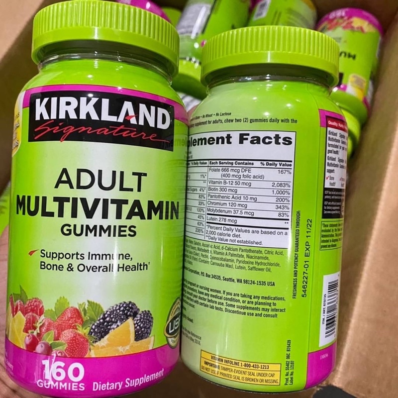 Kirkland Signature Adult Multivitamin Gummies 160 เม็ด Shopee Thailand