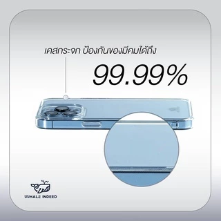 (รุ่นกันรอยขีดข่วน)เคสใสCrystal - X เคส Whale Indeed กระจกใสกัน Lv.3 กันเลนส์กล้องสูงพิเศษ 2.2 mm