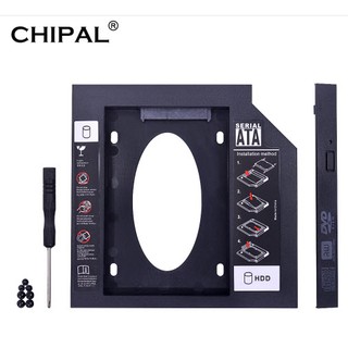 (CP629) CHIPAL Universal 2nd HDD Caddy 9.5mm SATA 3.0 for 2.5 9mm 7mm SSD HDD Case For Laptop CD DVD ROM Optibay