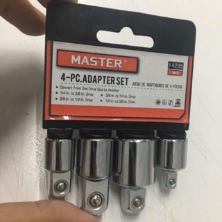 ชุดข้อลด ข้อเพิ่ม 4 ชิ้น Master Japan ชุดข้อลด ข้อเพิ่ม 2เพิ่ม3 3ลด2 3เพิ่ม4 4ลด4 Master 4 Pcs Adapter Set ราคาถูก