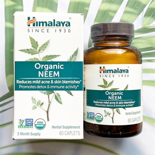 สารสกัดจากสะเดาอินเดียออแกนิค Organic Neem 60 Caplets (Himalaya®)