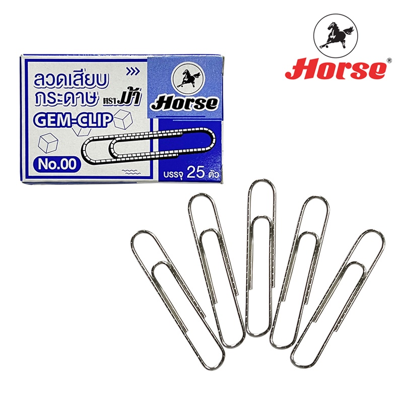 HORSE مشابك ورق دائرية 50 مم (25 مشبك) — صورة 3