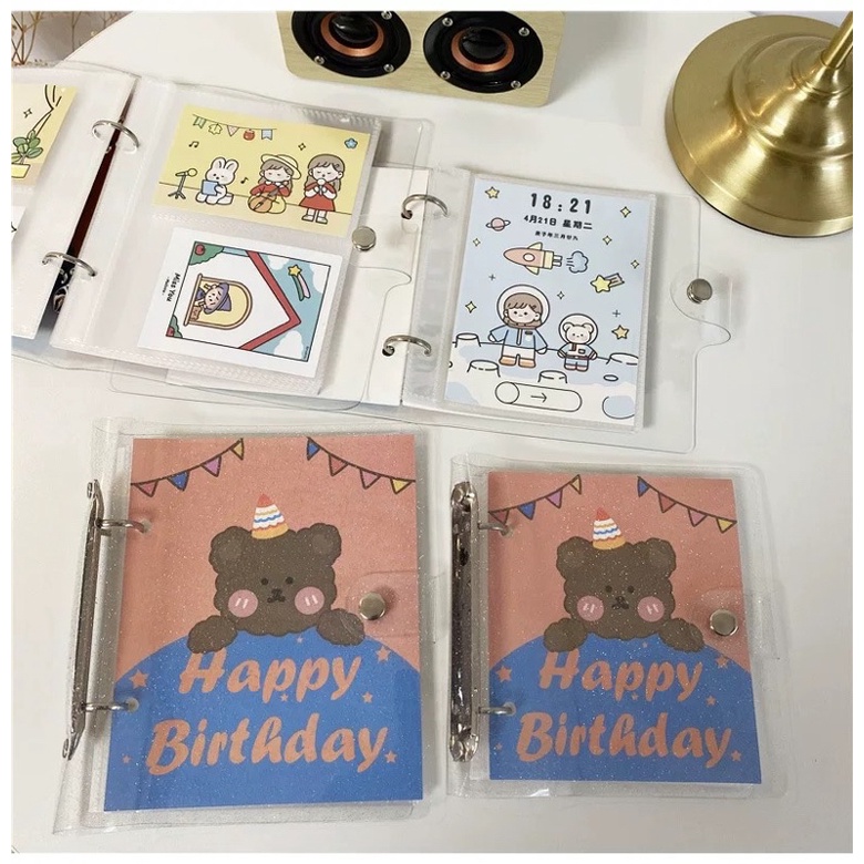 แถมฟรี✅ เมื่อซื้อครบ900บาท แฟ้มการ์ด,โปสการ์ด 3 4 5 6 นิ้ว (แฟ้ม+ไส้แฟ้ม25แผ่น) ปกใส/กลิตเตอร์ 2ห่วง [C-3]