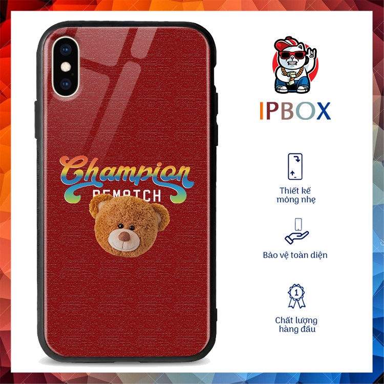 IPBOX หมีพิมพ์ iPhone 7 Plus เคสโทรศัพท์ Iphone/7/8/Plus/X/Xs/Xr/Xsmax/11/11/Pro/11/Promax/12/12Pro/