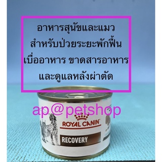 Royal Canin Recovery can 195g. 1กป.😍exp.1/2025😍 อาหารระยะพักฟื้น/หลังผ่าตัด