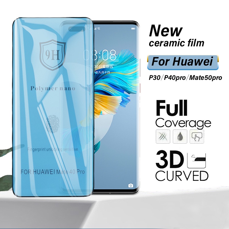 ฟิล์มเซรามิค กันรอยหน้าจอ กันแตก สําหรับ Huawei P40Pro P30Pro Honor 70 60 50 50Pro