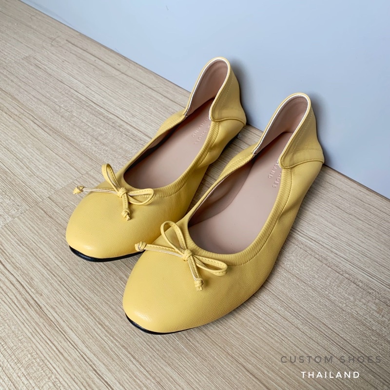 รองเท้าบัลเล่ต์ By Customshoes สีเหลือง