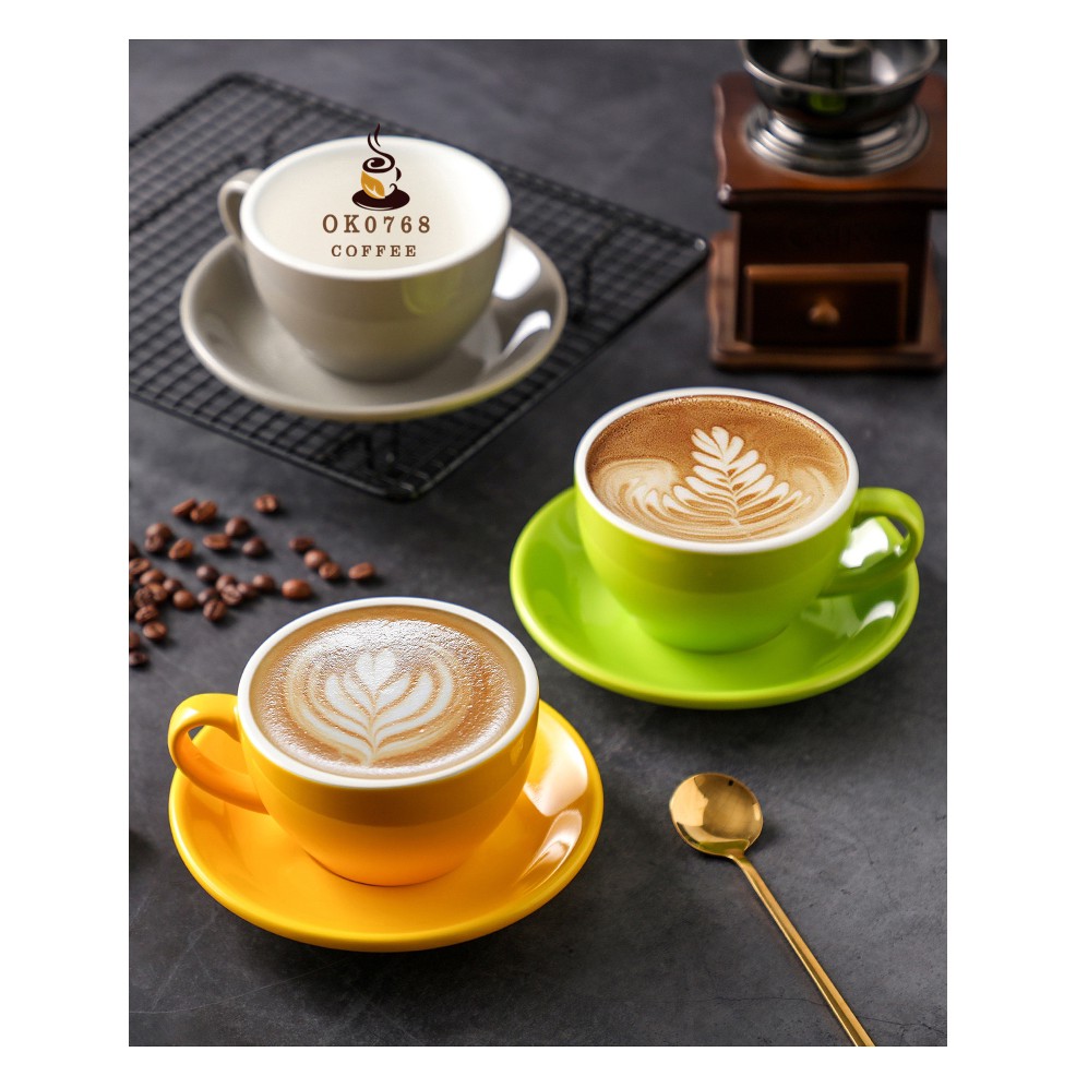 ถ้วยกาแฟสไตล์ยุโรป ชุดแก้วกาแฟเซรามิค 200/300ml. สินค้าพร้อมส่ง - รูปที่ 3