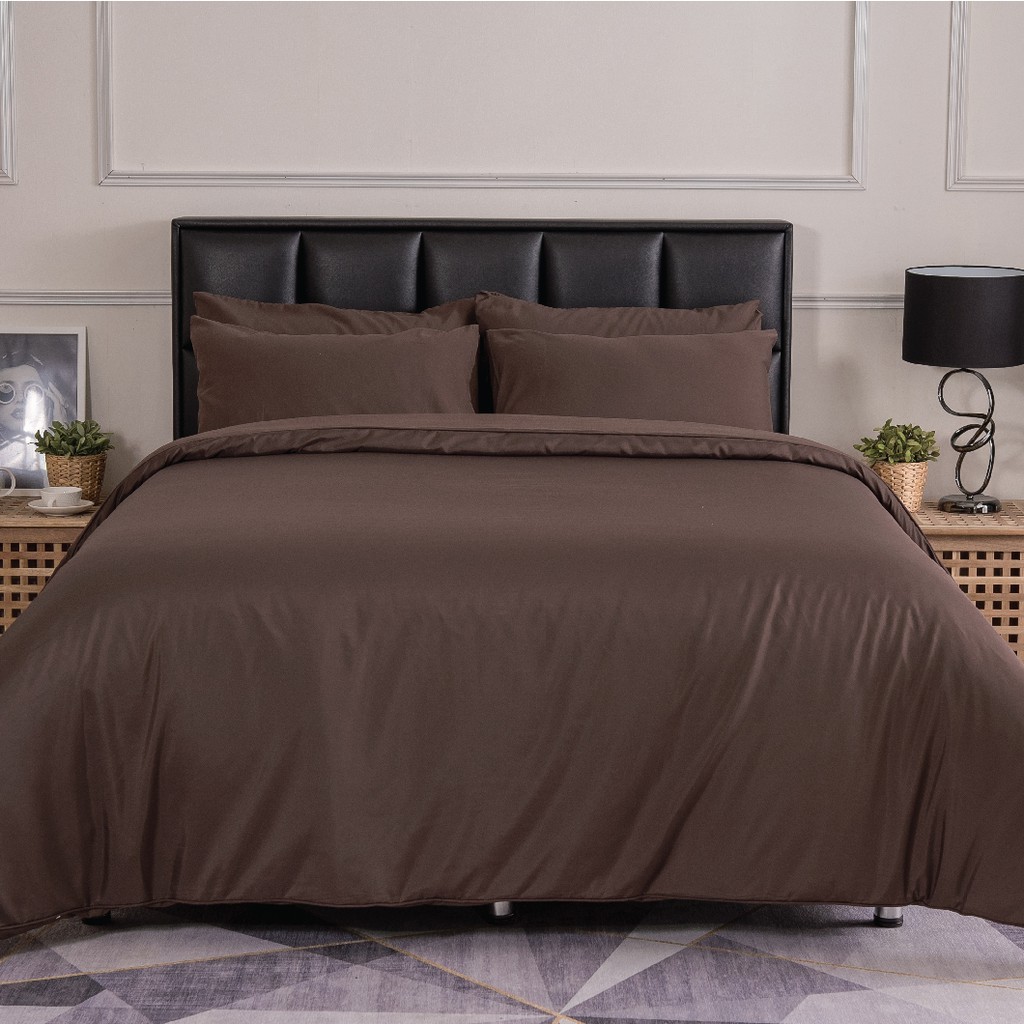 LUCKY mattress ชุดเครื่องนอน ผ้าปูที่นอนพร้อมผ้านวม สีพื้น MicroTouch Earth Tone Stlye Collection