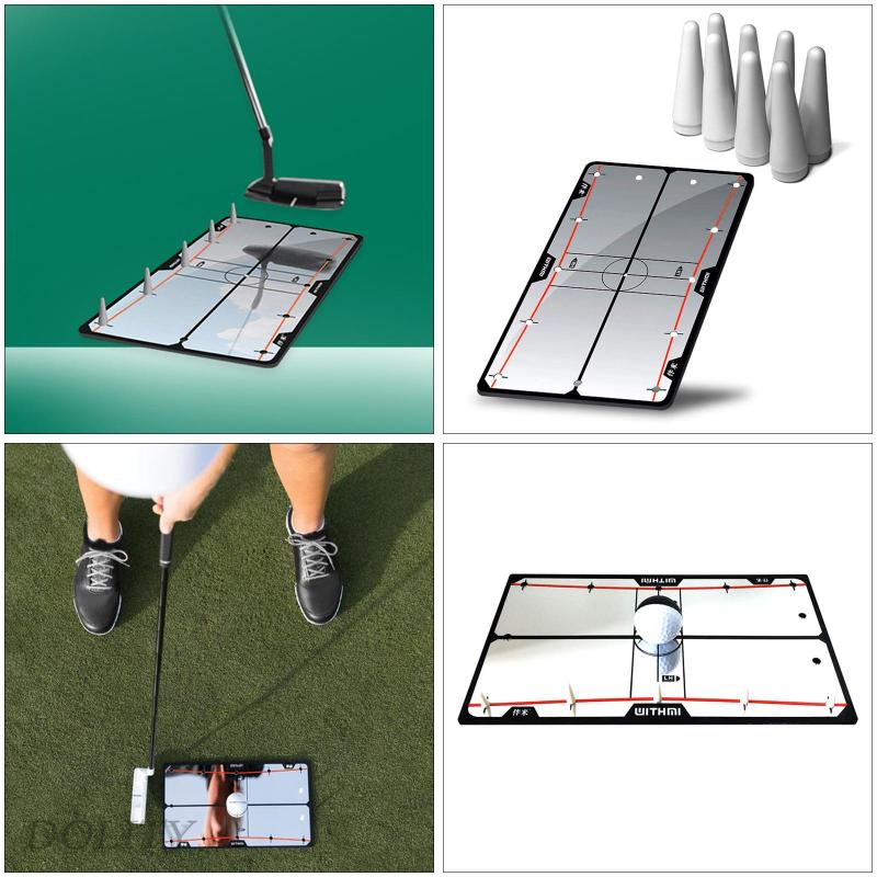 Golf Putting Alignment Mirror Training Aid Putting Training Accessories