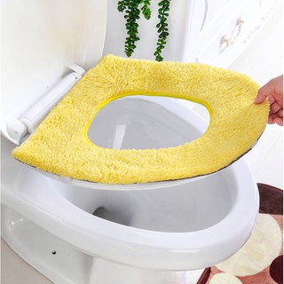 แผ่นรองโถส้วม แผ่นรองส้วม แผ่นรองชักโครก Soft Toilet Seat Cover Bathroom Accessories Pad Toilet Cushion แผ่นรองนั่งชักโค