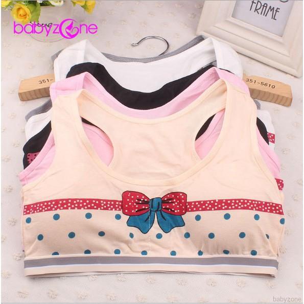 Girls Printing Underwear Bra Vest Children Sport Undies