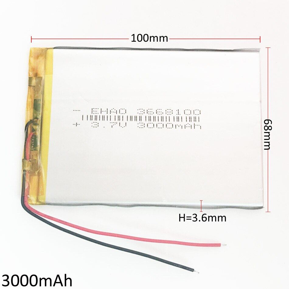 PAD Laptop PC Tablet bank power e-books PSP GPS Mp3 For Battery Rechargeable Li-Po Polymer Lithium 3