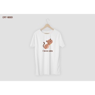 เสื้อยืดพิมพ์ลาย แมว