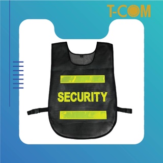 เสื้อสะท้อนแสง รปภ. เสื้อสะท้อนแสง security(ชนิดรีดติด) เสื้อสีดำ