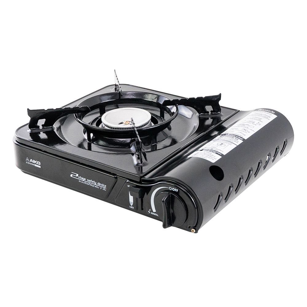 gas stove PORTABLE GAS STOVE AIKO EGP-1000 BLACK Kitchen appliances Kitchen equipment เตาแก๊ส เตาแก๊สปิกนิก AIKO EGP-100