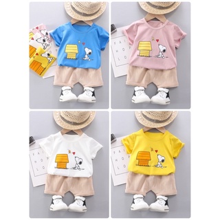Myimageshop_เสื้อผ้าเด็กผู้ชาย เสื้อผ้าเด็กsnoopy  เสื้อ+กางเกง