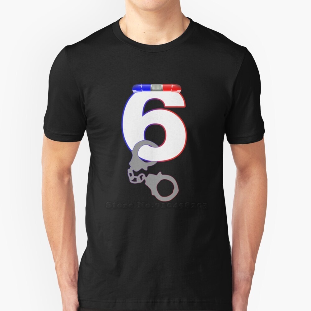 คอลูกเรือเสื้อยืด พิมพ์ลายตํารวจวันเกิด 6Th สําหรับผู้ชาย 6 ปีS-5XL