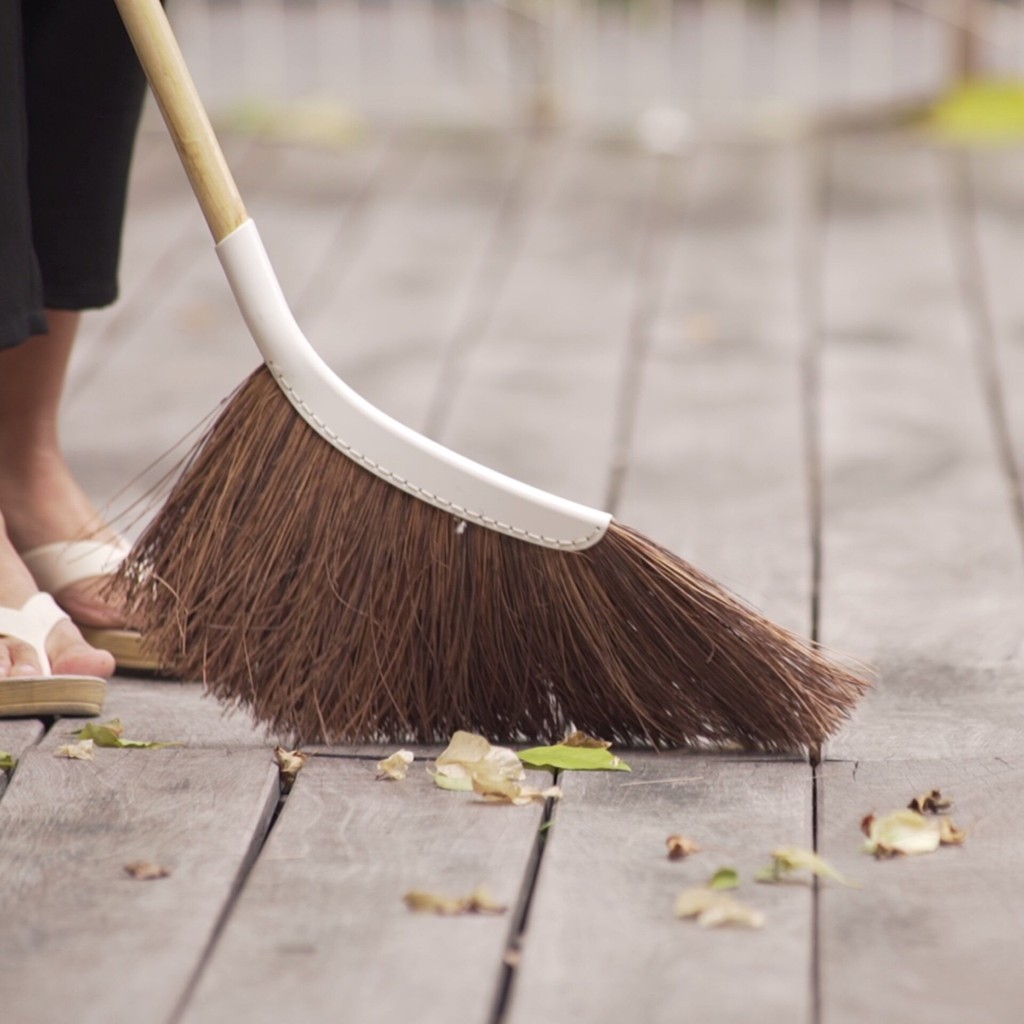 ไม้กวาดเสี้ยนตาล  ไม้กวาดขยะ ไม้กวาดนอกบ้าน Sweepy Outdoor Palmfiber Broom  วัสดุธรรมชาติ สำหรับกวาด