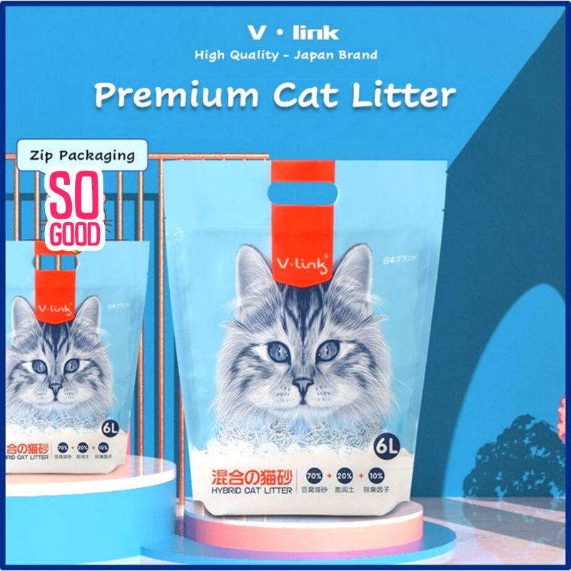 Vlink Best Tofu Charcoal ทรายแมว, Tahu pasir kucing 豆合猫 Mixed ระงับกลิ่นกายดีเยี่ยม จับตัวเป็นก้อน 6