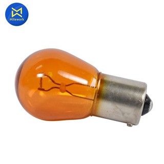 หลอดไฟ 12V(1จุดใหญ่)สีส้ม(เขี้ยวเยื้อง) OSRAM(7507 OSRAM)