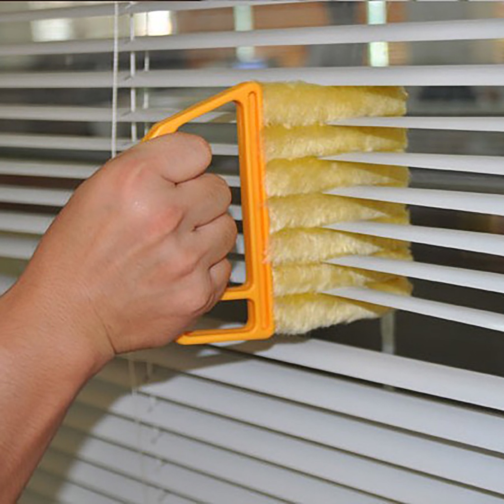 Microfiber Venetian Blinds Cleaning Brush Slat Dust Cleaner Clip Duster Window Air Conditioner Duster Brushes Cleaning