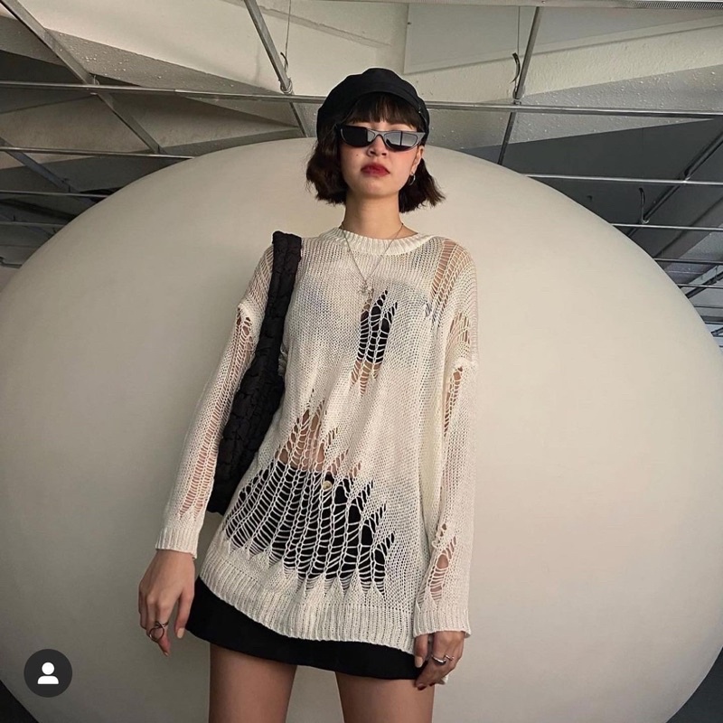 raf31 WEB SWEATER knitt (เสื้อ / สเวตเตอร์ / ซีทรู)