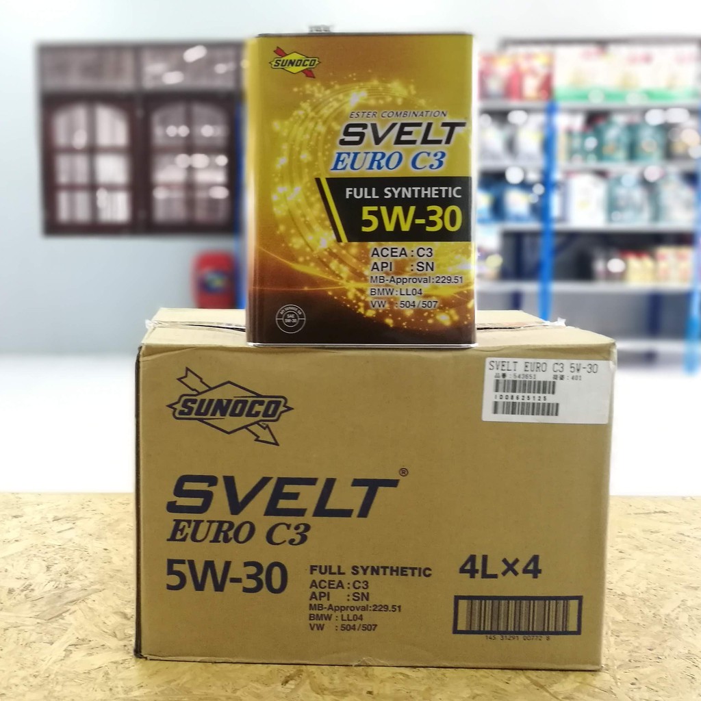 Sunoco Svelt Euro C3 5w 30 ขนาด 4 ล ตร Shopee Thailand