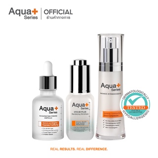 [AQUA9 ลด 130.-] AquaPlus Invigorating Firming Ampoule 30 ml. &amp; Radiance-Intensive Essence 30 ml. &amp; HYA 8D PLUS 20 ml.