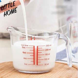 LITTLEHOME เหยือกตวง แก้วตวง ทำจากแก้วอย่างหนา  ขนาด 250 - 500 - 1000 ml