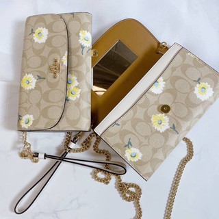 สะพาย C3052 Gemma Clutch Crossbody In Signature Canvas With Daisy Print