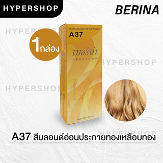 ส่งไว Berina A37 เบอริน่า สีบลอนด์อ่อนประกายทองเหลือบทอง ย้อมผม ย้อมสีผม ปิดผมขาว ปิดผมหงอก ครีมย้อมผม