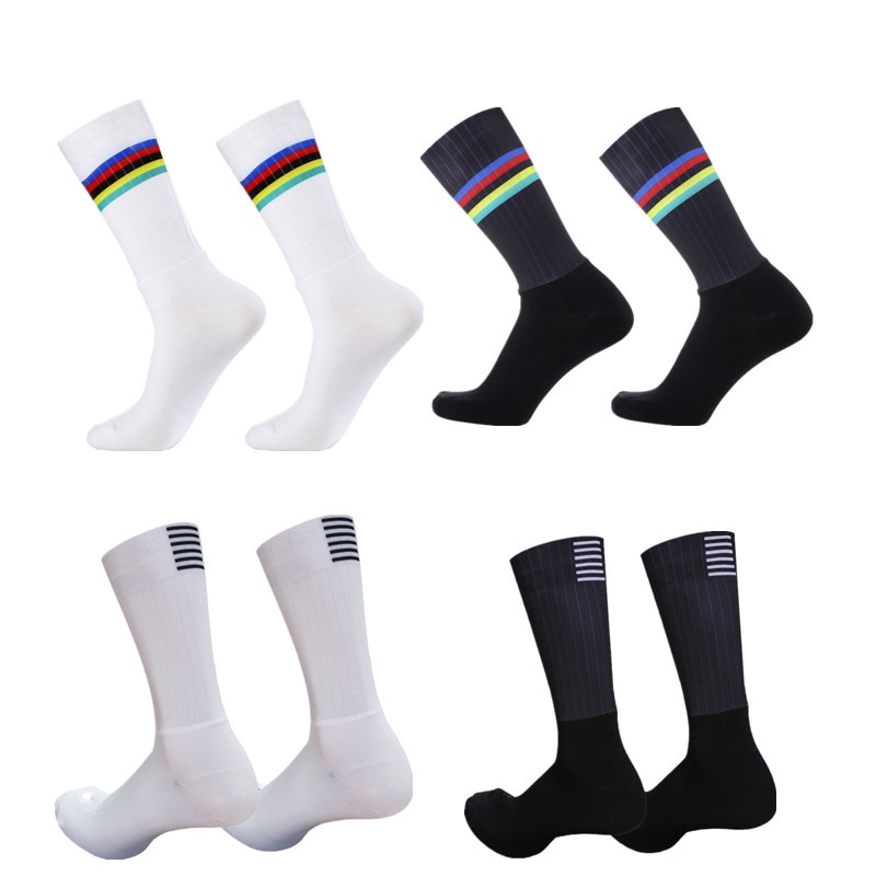 ใหม่ Pro ทีม Aero ถุงเท้าขี่จักรยาน Anti Slip ซิลิโคนถุงเท้าจักรยานผู้ชายกีฬา Calcetines Ciclismo