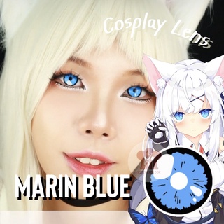 พร้อมส่งจากไทย คอนแทคเลนส์คอสเพลย์ Marin Blue เลนส์UV เม็ดสีแน่นทึบ สีฟ้าชัดสุด สีไม่เพี้ยน