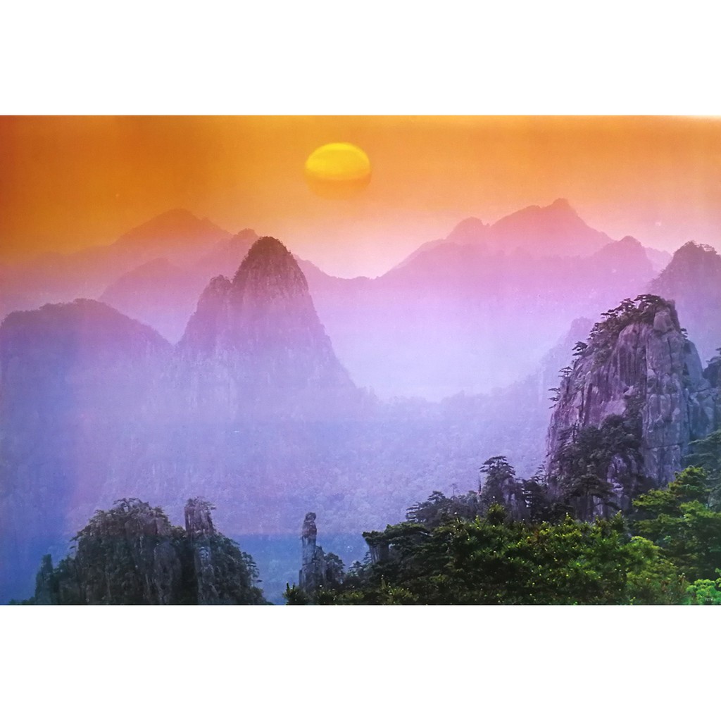 โปสเตอร์ รูปถ่าย ภูเขา วิว ธรรมชาติ China Landscapes Nature POSTER 24”x35” Inch Beautiful Mountain W