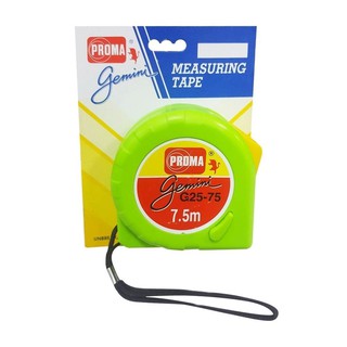 Measuring tool MEASURING TAPE PROMA GEMENI 7.5M GREEN Hand tools Hardware hand tools เครื่องมือวัด ตลับเมตร PROMA GEMENI