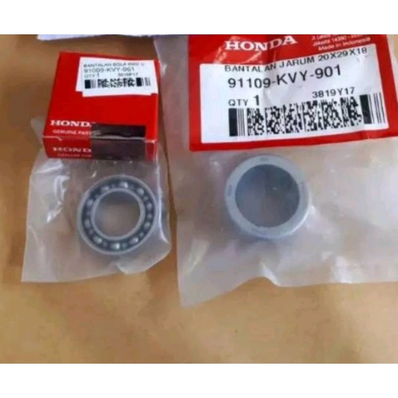BEARING PULLEY 100% ORIGINAL SET KIT COTENTS 2 PCS VARIO 150 BEAT SCOOPY 9109kvy961 91009KVY-961 911