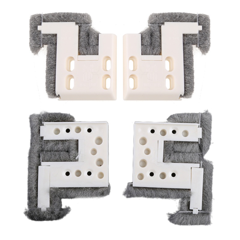 4pcs Sliding Window Buffer Block Up Down Track Sealing Wind-proof Brush Strip