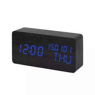 LED Li&Tai รุ่น 6035C ไม้นาฬิกาปลุกปฏิทินการควบคุมด้วยเสียงตารางอุณหภูมินาฬิกาดิจิตอล Despertador Desktop