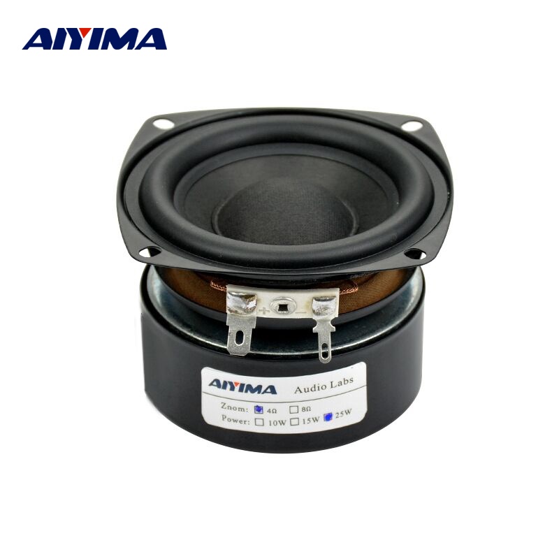 AIYIMA ไอยามา 1ชิ้นซับวูฟเฟอร์3นิ้ว25วัตต์ไฮไฟซับวูฟเฟอร์ลําโพง4/8โอห์มวูฟเฟอร์เสียงลําโพงเสียงเบสลําโพงสแควร์ ทําเอง