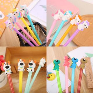 1 Pcs Lovely Cartoon Gel Pens Children school writing pens 18.5 cm length 0.5 mm fine point black ink Gifts Kawaii stationery pen