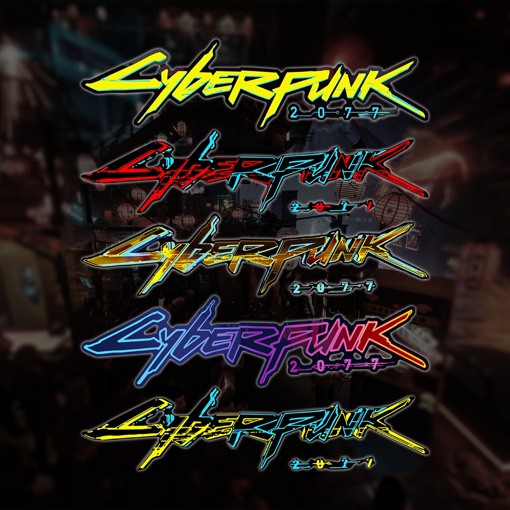 สติกเกอร์สะท้อนแสง ดัดแปลง สําหรับติดตกแต่งรถจักรยานยนต์ สกูตเตอร์วิบาก Honda Cyberpunk 2077