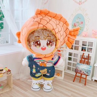 ✿Birthday gift✿ Doll clothes Snapper Roasted Hat 20cm Thick Fish Roasted Hat Toy Clothes Star Cotton Doll Dress Up Wear Puppet Wear