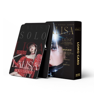 การ์ดโลโม่ โฟโต้การ์ด แบบ2 ด้าน ลิซ่า LISA SOLO ALBUM อัลบั้ม : LALISA ลลิษา 54 ชิ้น/กล่อง ขนาดรูป 8.7×5.7 ซม. lomo card